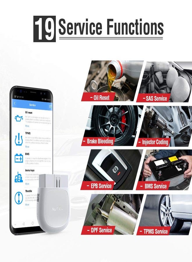 Autel AP200 Bluetooth OBD2 Scanner, Code Reader with Full Systems Diagnoses and 25 Service Functions, Vehicle Scan Tool for iPhone & Android Devices, Mini Size Version of MK808 Diagnostic - Image 4