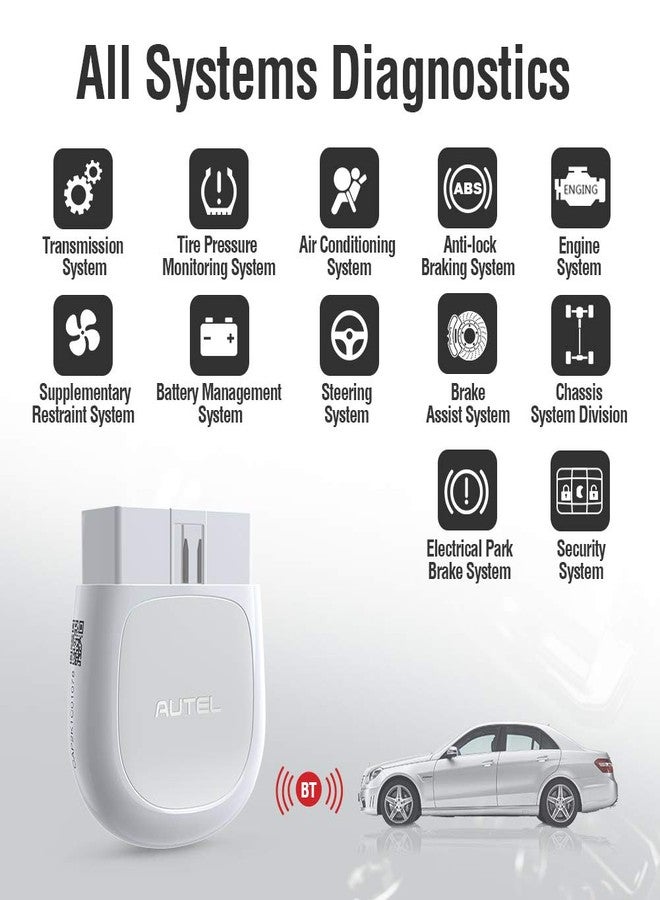 Autel AP200 Bluetooth OBD2 Scanner, Code Reader with Full Systems Diagnoses and 25 Service Functions, Vehicle Scan Tool for iPhone & Android Devices, Mini Size Version of MK808 Diagnostic - Image 3