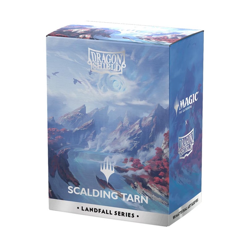 Dragon Shield | Matte Dual Art Sleeves | 100 CT - Smooth & Tough Premium TCG Sleeves | Compatible with Magic: The Gathering | Landfall Series â€“ Scalding Tarn - Image 1