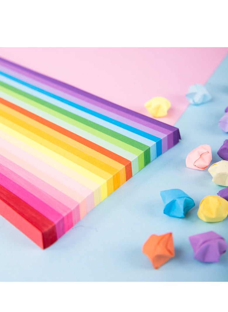 2700 Sheets Origami Stars Paper Strips Double Sided Lucky Colorful Star Decoration Folding Strips for Gifts DIY Arts Crafting Supplies, School Teaching, 27 Colors - Image 3
