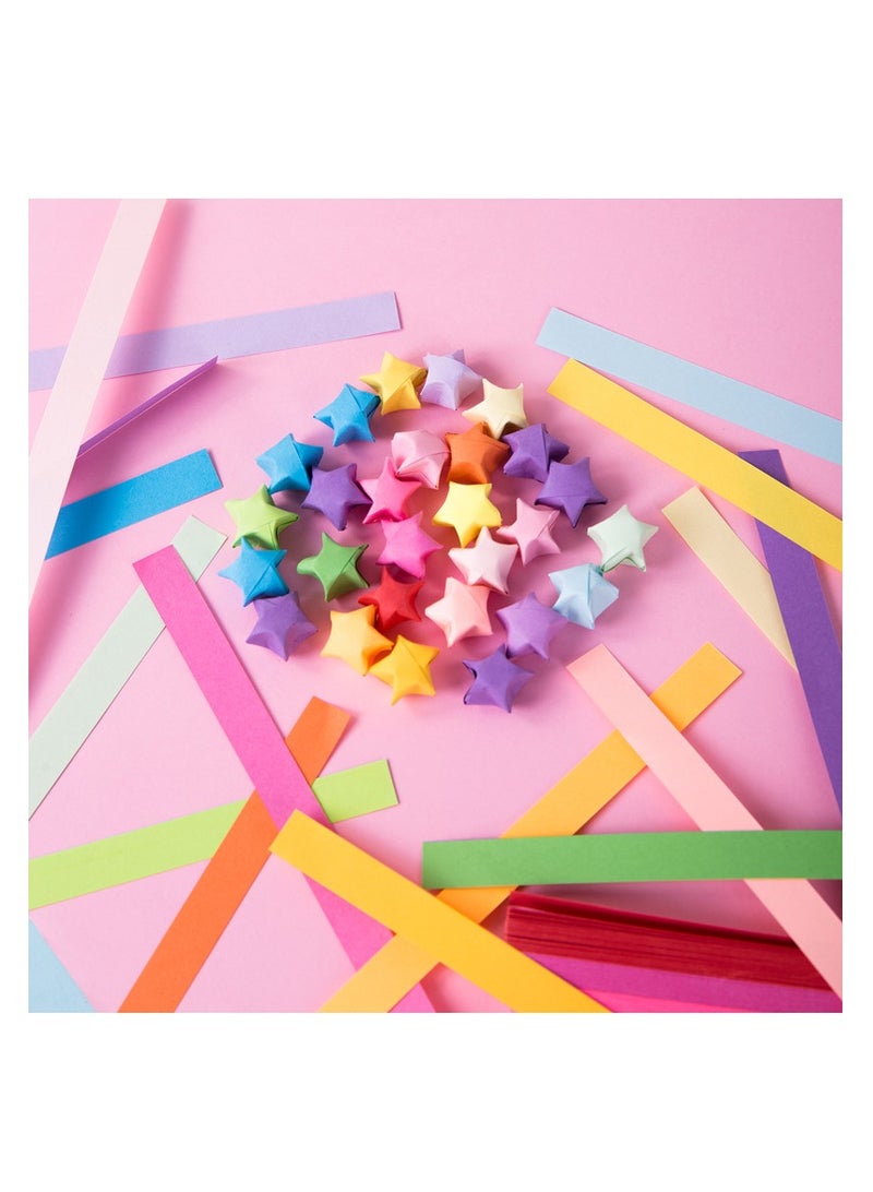 2700 Sheets Origami Stars Paper Strips Double Sided Lucky Colorful Star Decoration Folding Strips for Gifts DIY Arts Crafting Supplies, School Teaching, 27 Colors - Image 4