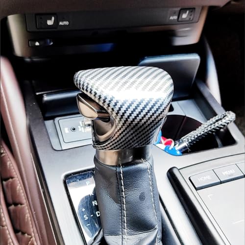 CYAuto New Sport Interior Gear Shift Knob Overlay Trim for Lexus UX 250h ES 250 300h 350 2019 2020 2021 2022 2023 2024 (Carbon Fiber Style) - Image 1