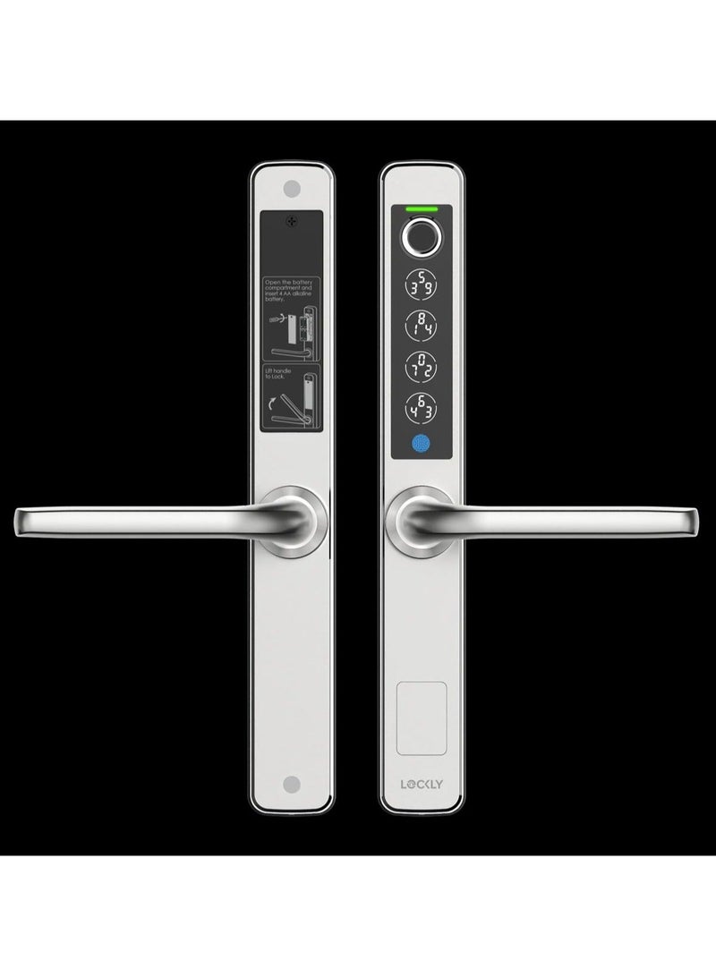 LOCKLY GUARD ANTHENA PIN GENIE, code management, app control, batteries, Alexa, Google, BLE, Wi-Fi, fingerprint, offline access."