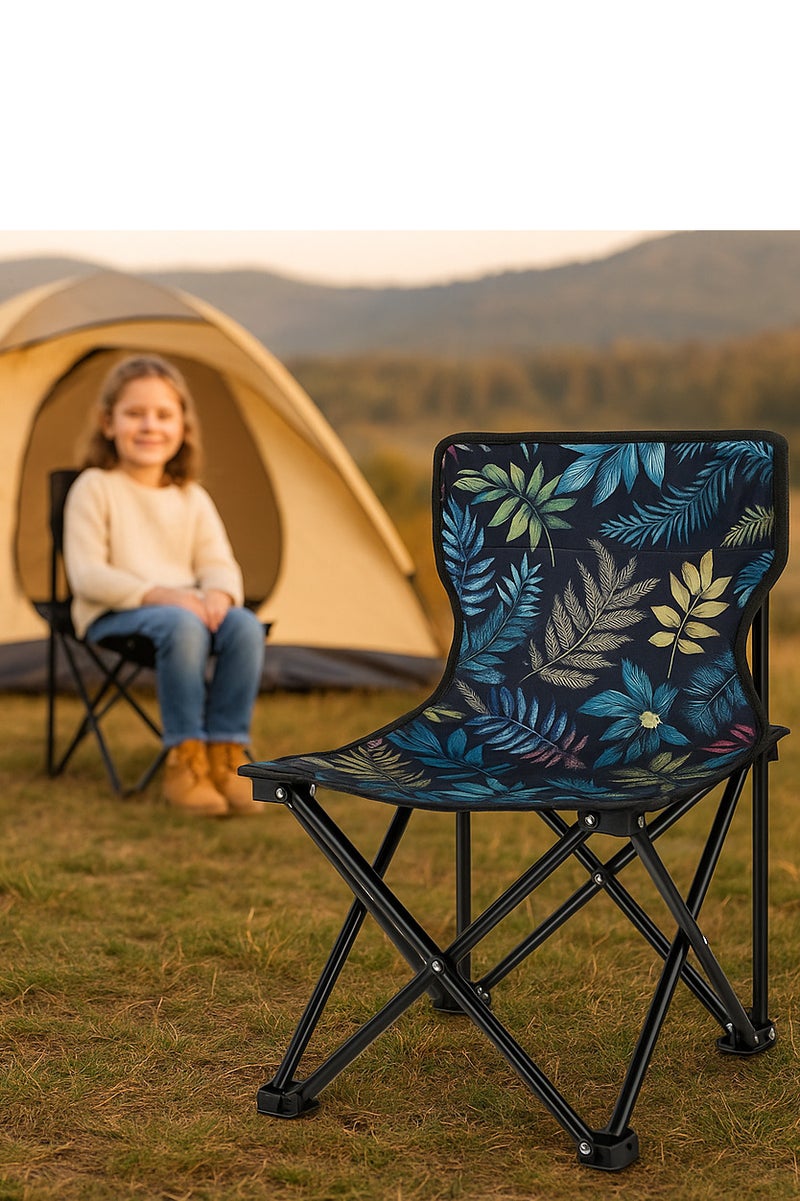 GO2CAMPS Portable Kids Camping Chair with Carry Bag – Foldable Outdoor Child Camping Chair for Boys & Girls Ages 3 to 5 – Lightweight, Durable, Easy to Carry – Compact Size [ 63cm Height x 35cm Width x 35cm Depth ] – Random Fun Designs for Camping, Picnic, Travel & Beach - Image 1