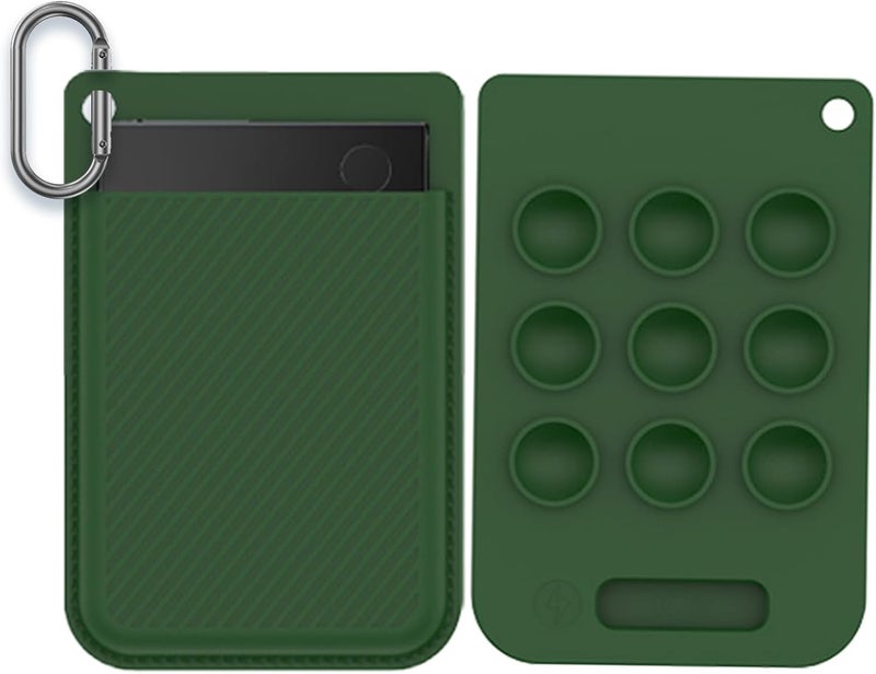 WUNIAK Case for Plaud Note Pro AI Voice Recorder 2026 New, Soft Silicone Protective Portable Cover Scratch & Shock Resistant with Carabiner, Charging-Friendly Design, Green - Image 1