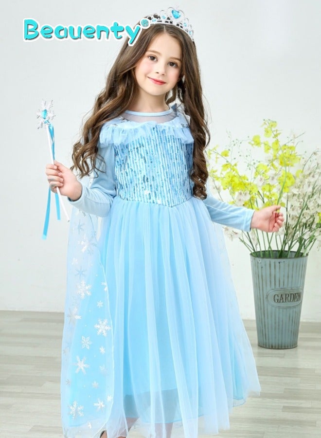 Beauenty Snow Queen Costume Dress With Accessory Set - Image 5