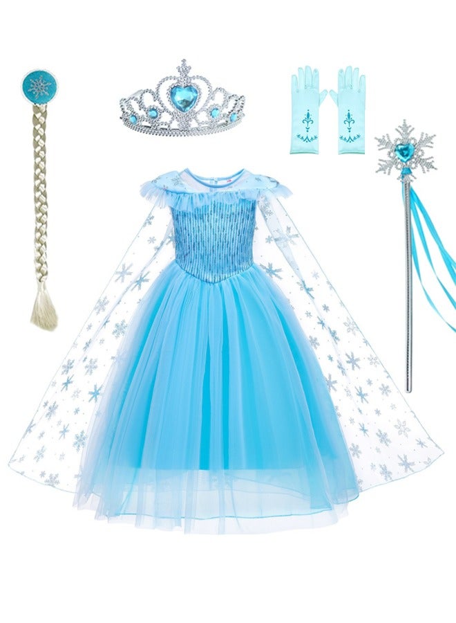 Beauenty Snow Queen Costume Dress With Accessory Set - Image 1