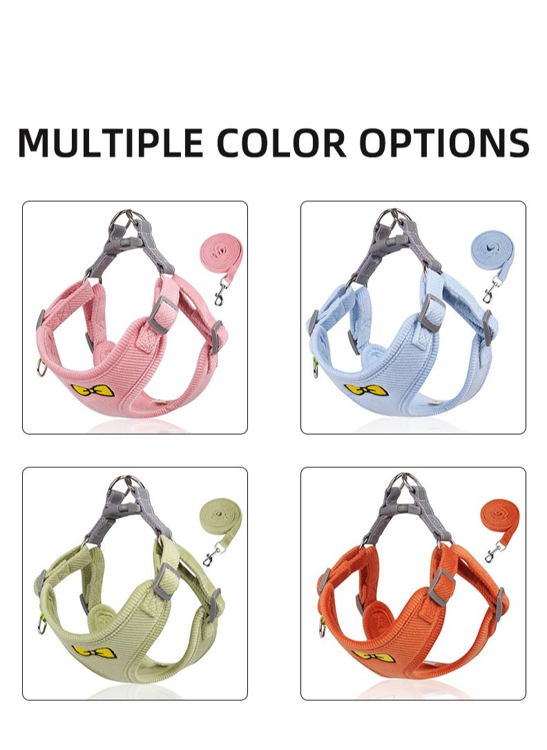 Reflective Breathable Pet Harness Vest With Adjustable Leash for 3-7KG