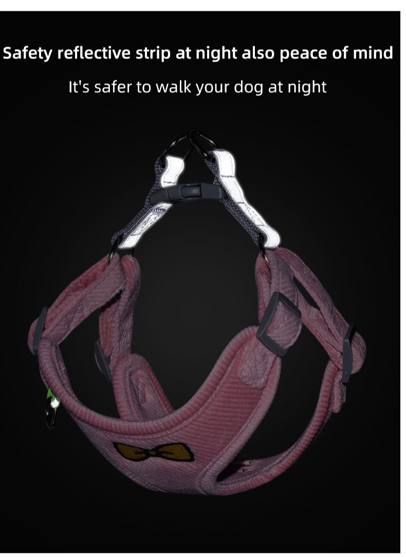 Reflective Breathable Pet Harness Vest With Adjustable Leash for 3-7KG