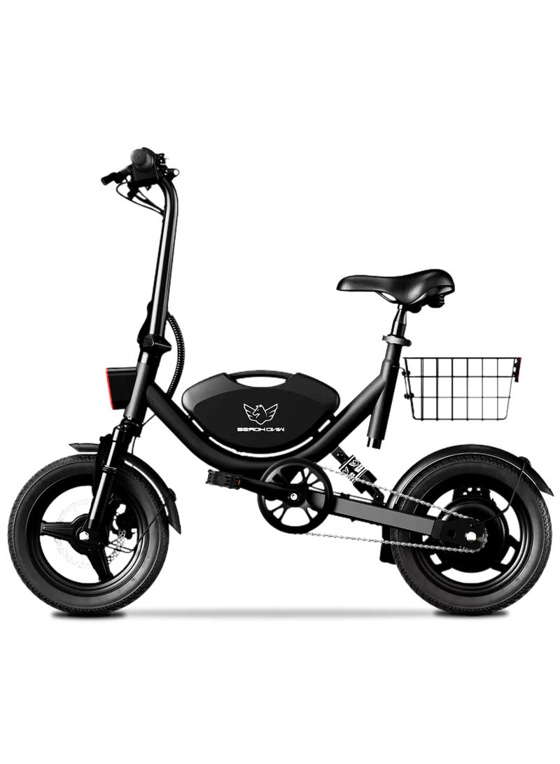 ويندهورس دراجة كهربائية Windhorse W3 قابلة للطي بقوة 500 واط للبالغين، بطارية 36 فولت 8 أمبير، سرعة تصل إلى 35 كم/س، مدى 19–35 كم، عجلات 14 إنش، نظام تعليق مزدوج، فرامل قرصية، سلة أمامية - Image 4