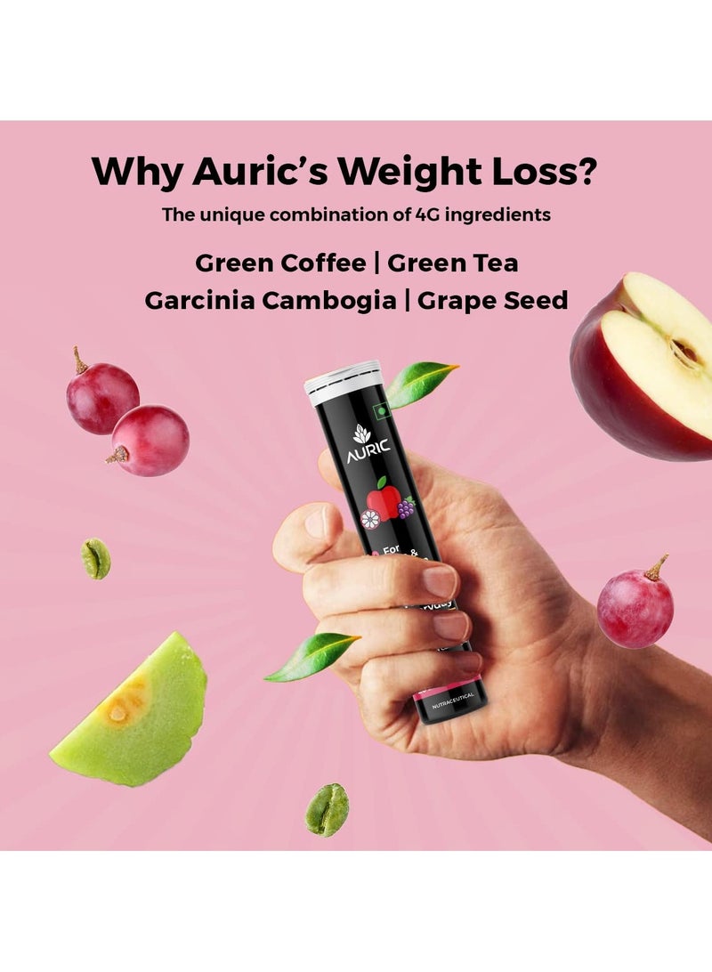 AURIC Weight Loss Get Slim Effervescent Weight Management Fat Burner Tablet - Drop Fizz & Drink Tablets 20 - Image 2