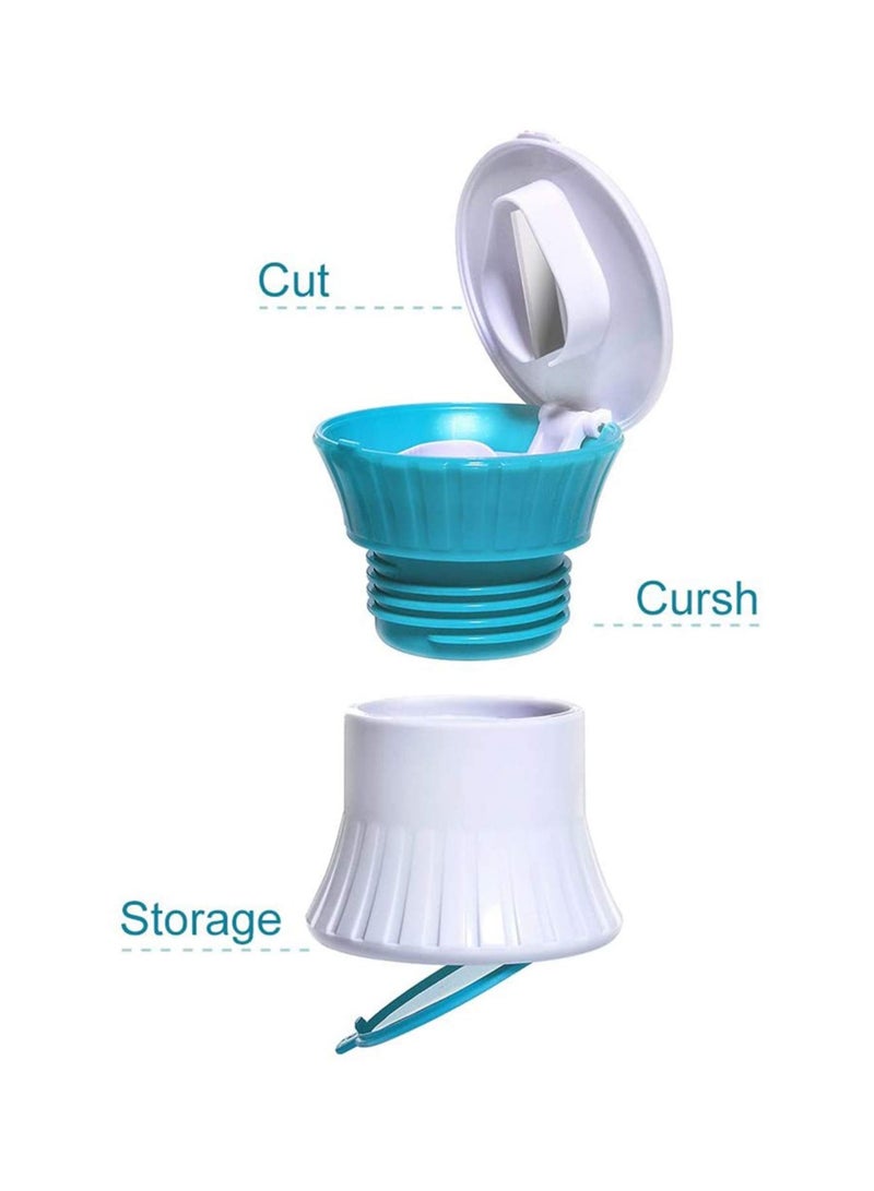 GNAFOTU Plastic Pill Cutter,3 in 1 Multifunction Splitter Storage Box, for Small Pills Travel Pill  - Image 2