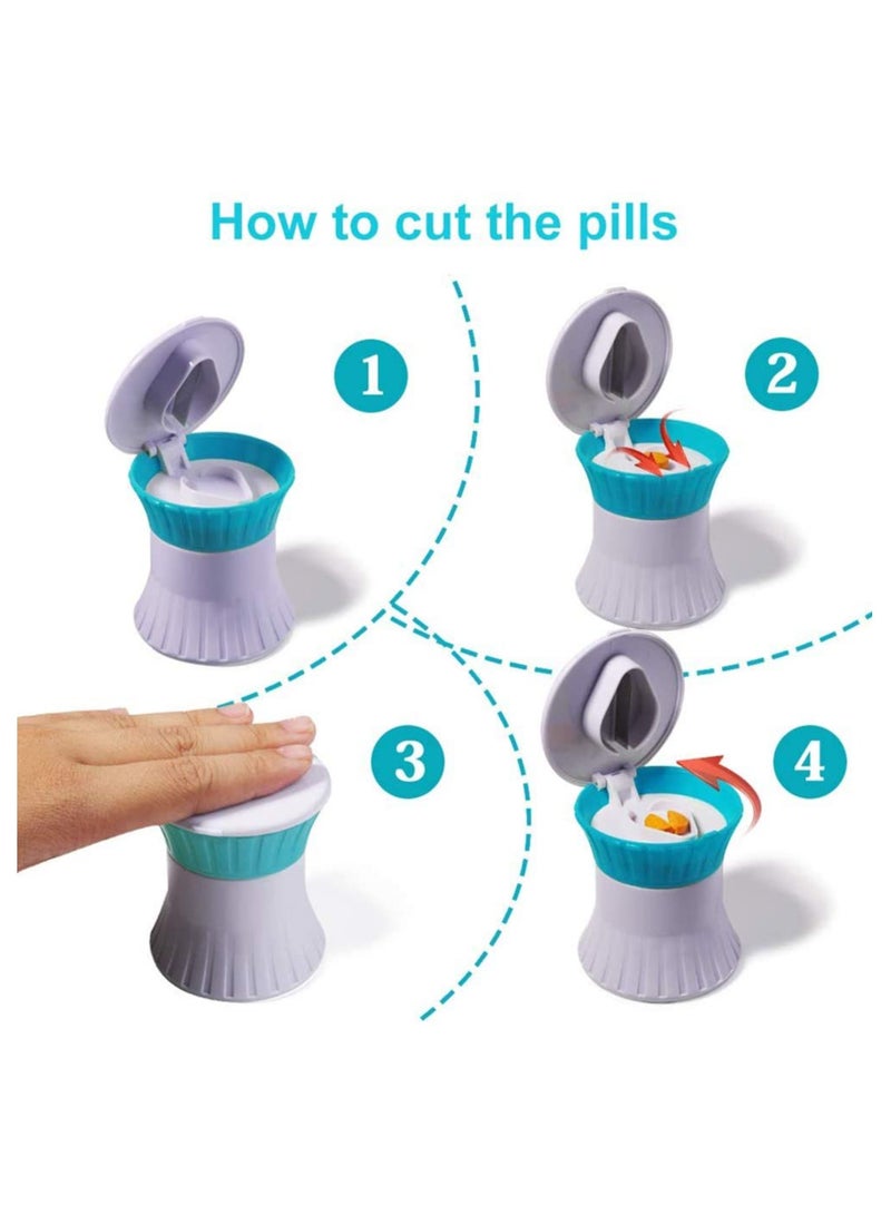 GNAFOTU Plastic Pill Cutter,3 in 1 Multifunction Splitter Storage Box, for Small Pills Travel Pill  - Image 3