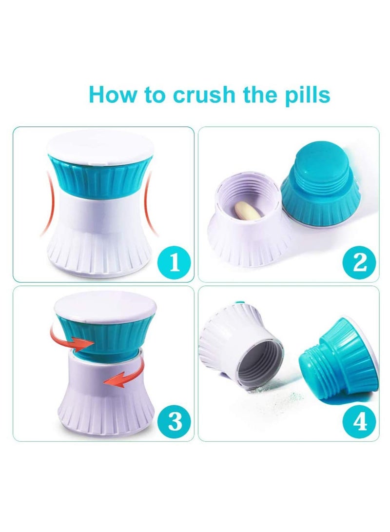 GNAFOTU Plastic Pill Cutter,3 in 1 Multifunction Splitter Storage Box, for Small Pills Travel Pill  - Image 4