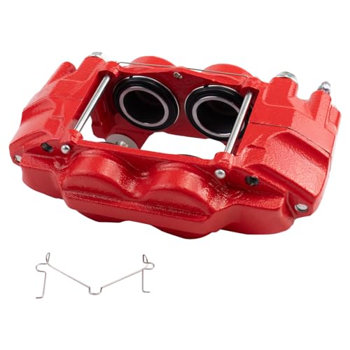 TRQ Front Right Brake Caliper Performance Red Passenger Side Compatible with 2010-2022 Lexus GX460 2010-2015 Toyota 4Runner - Image 1