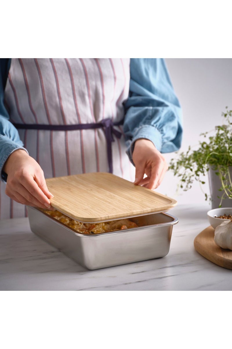 Lid, large rectangular/bamboo, 32 x 21 cm - Image 4