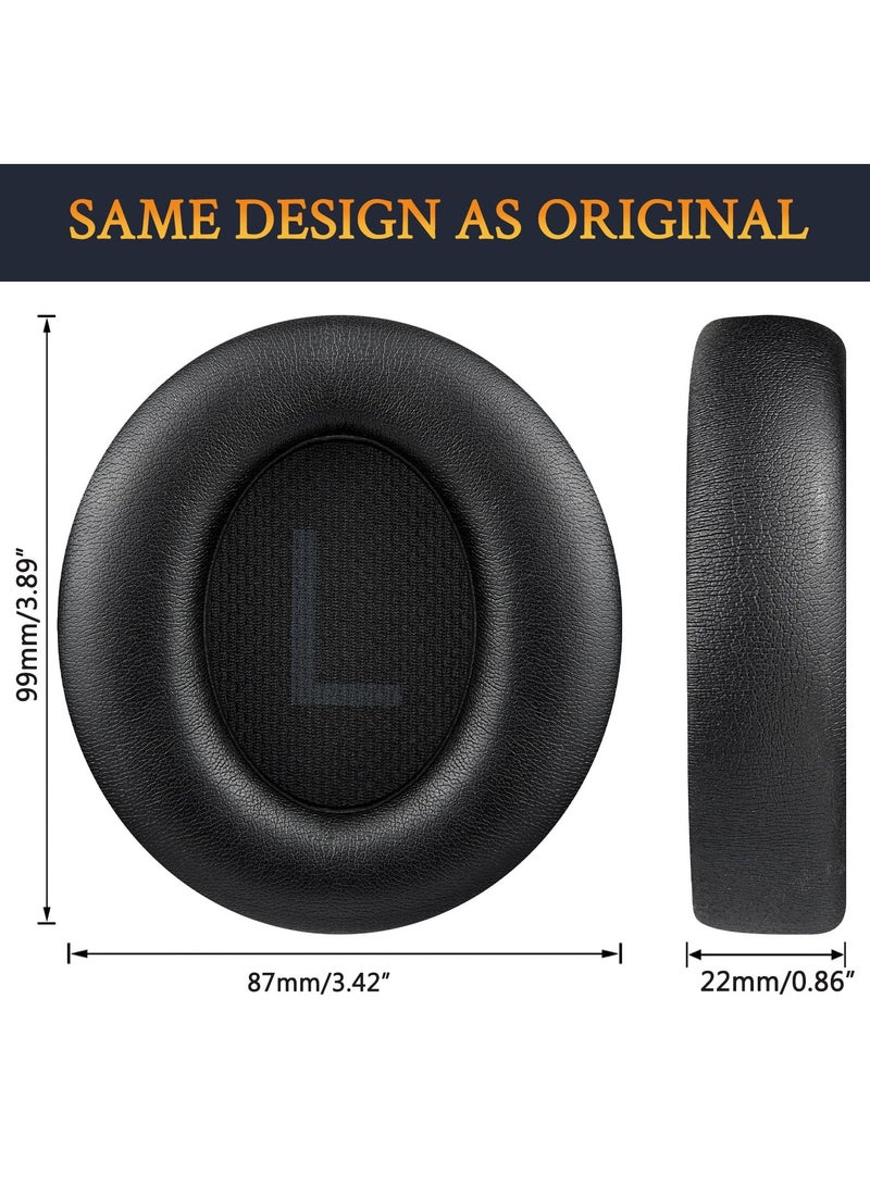 Earpads Replacement for Anker Soundcore Space Q45 Headphones,Ear Pads Cushions with Softer Protein Leather,Noise Isolation Foam,Black  - Image 4