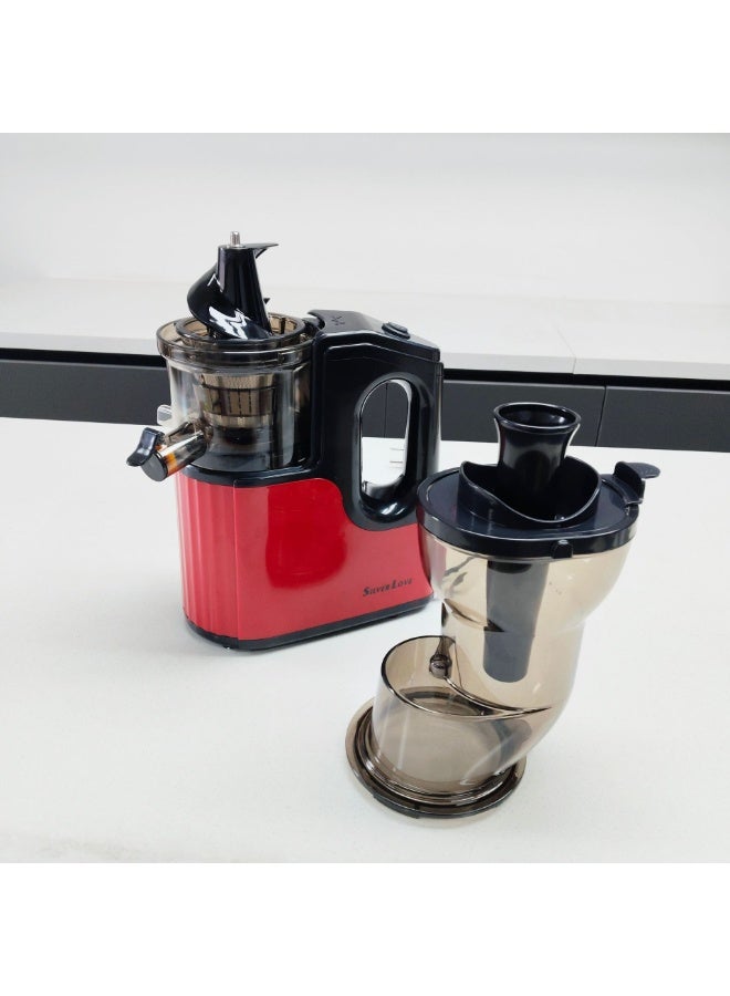 Silver Love 1000W Slow Juicer Machine for Fresh Healthy Fruit & Vegetable Juice with Wide Mouth Feeding Tube and Quiet Motor Performance - Image 4