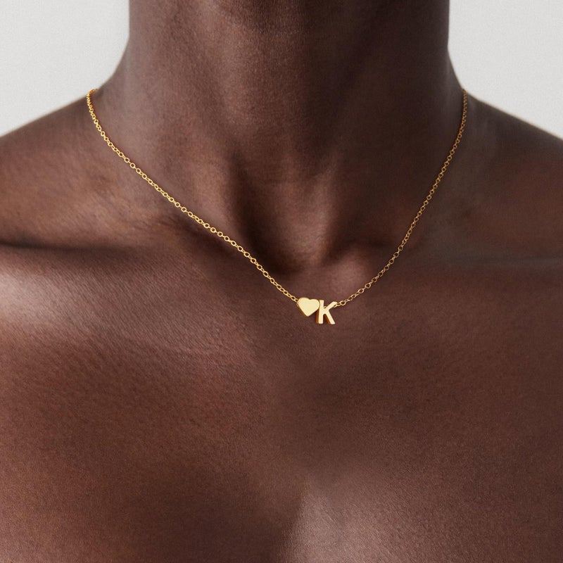 Fohufo Initial Necklaces for Women Girls - 14K Gold Plated Dainty Tiny Initial Letter Necklaces, Graduation Gifts, Teen Girl Gifts, Birthday Gifts for Women Mom Jewelry Custom Name Necklace , Valentine's day Gifts, Letter K - Image 2