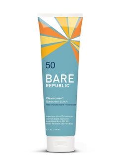 bare republic Bare Republic Clearscreen Sunscreen SPF 50 Sunblock Body Lotion, Water Resistant with an Invisible Finish, 5 Fl Oz  - Image 1