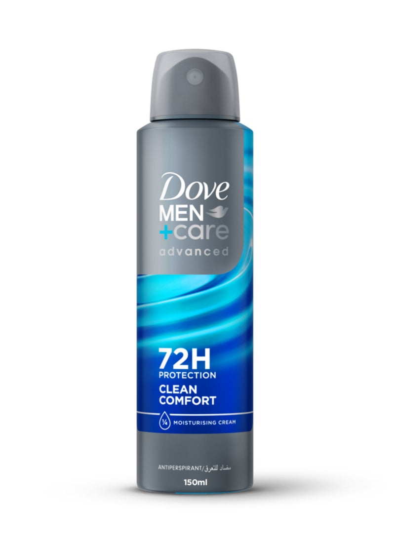 DOVE MEN Antiperspirant Deodorant Body Spray, Clean Comfort, Triple Defense Technology - Image 1