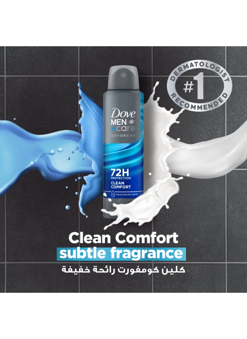 DOVE MEN Antiperspirant Deodorant Body Spray, Clean Comfort, Triple Defense Technology - Image 4