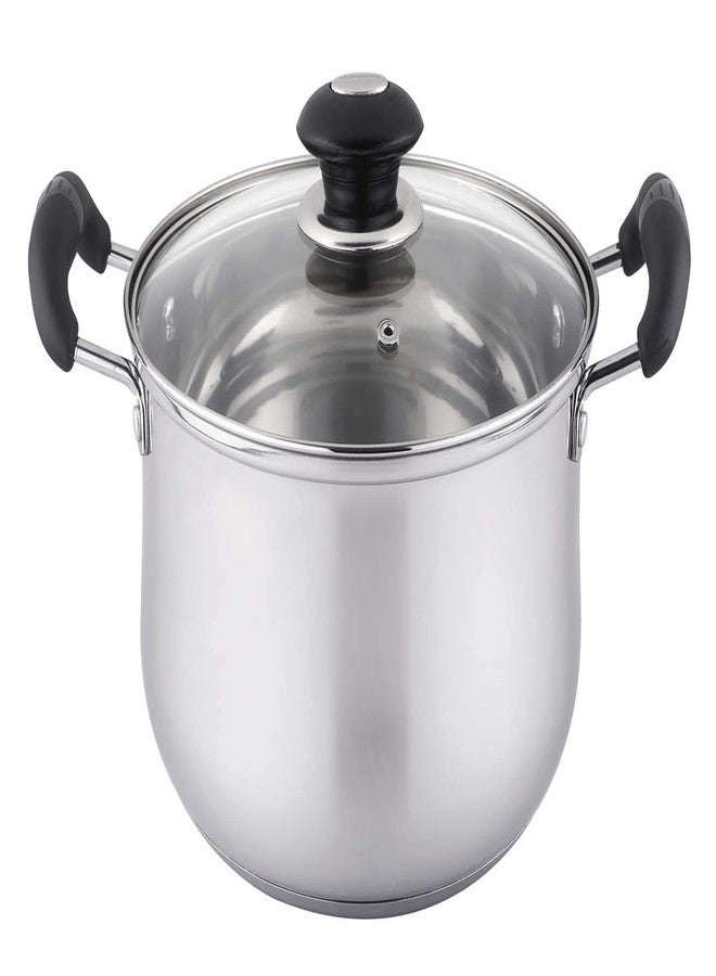 Uniware Stainless Steel Pot with Glass Lid (2.8 QT, 18H x 10.5D cm) - Image 1
