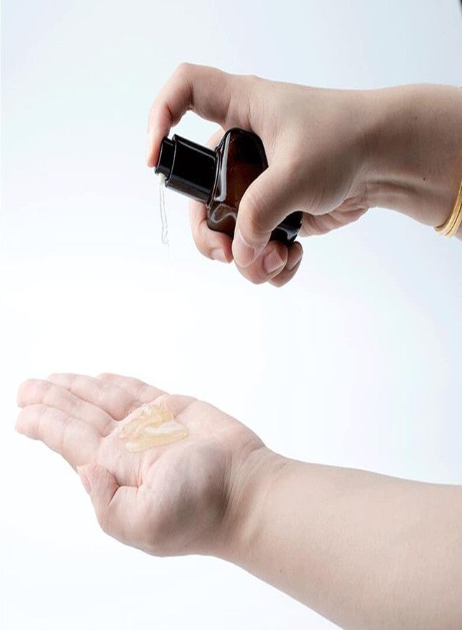 Erioctry 3PCS Empty Refillable Square Amber Glass Cream Lotion Pump Press Bottles Cosmetic Storage Container Vial Jars Holder Pot For Makeup Lotion Emulsion Essential Oil Dispenser 50ml/1.7oz - Image 2