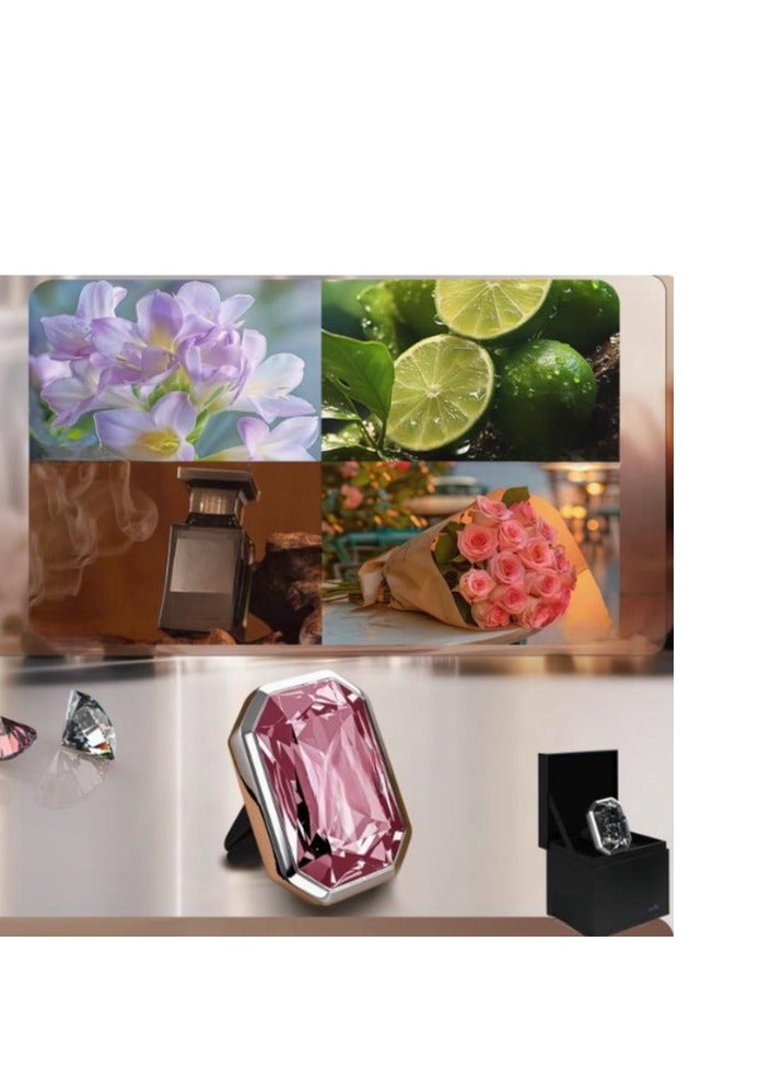 Car Air Outlet Crystal Aromatherapy With Light And Long-Lasting Fragrance (Diffuser+4 Packs Of Fragrance Tablets) - Image 1