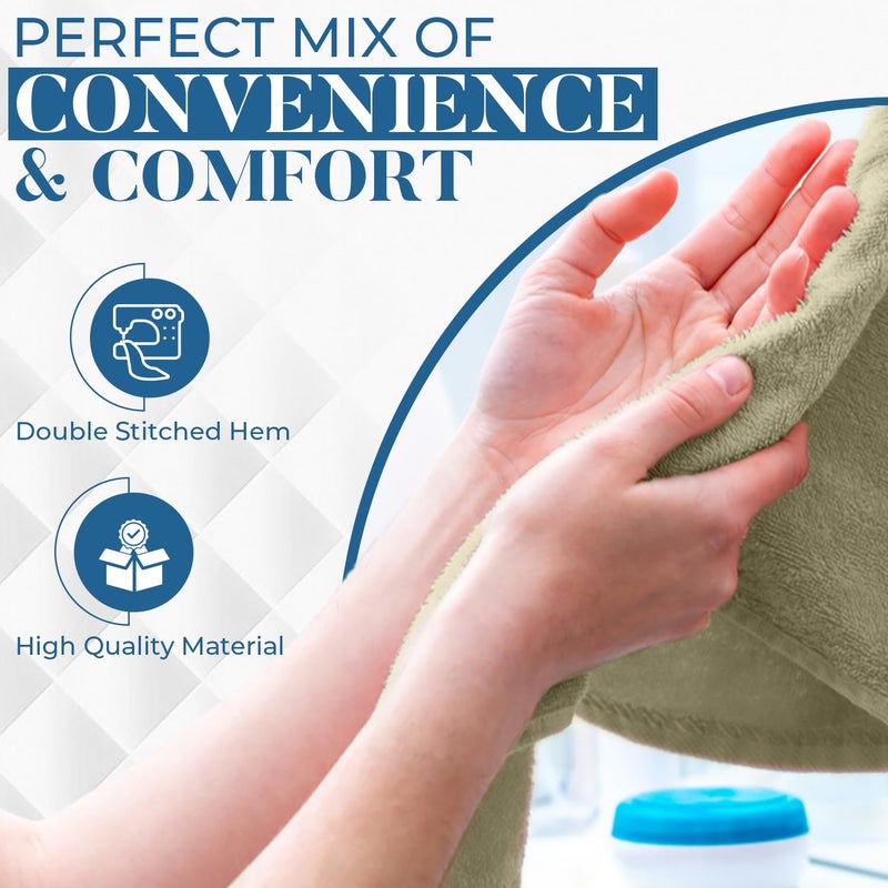 DAN RIVER 6-Pack Premium Hand Towels (16x28 Inches) - 100% Cotton, Ultra Soft, Lightweight, Highly Absorbent Towels for Bathroom, Spa, Gym, Salon, Hotel, and Travel - Beige - Image 5