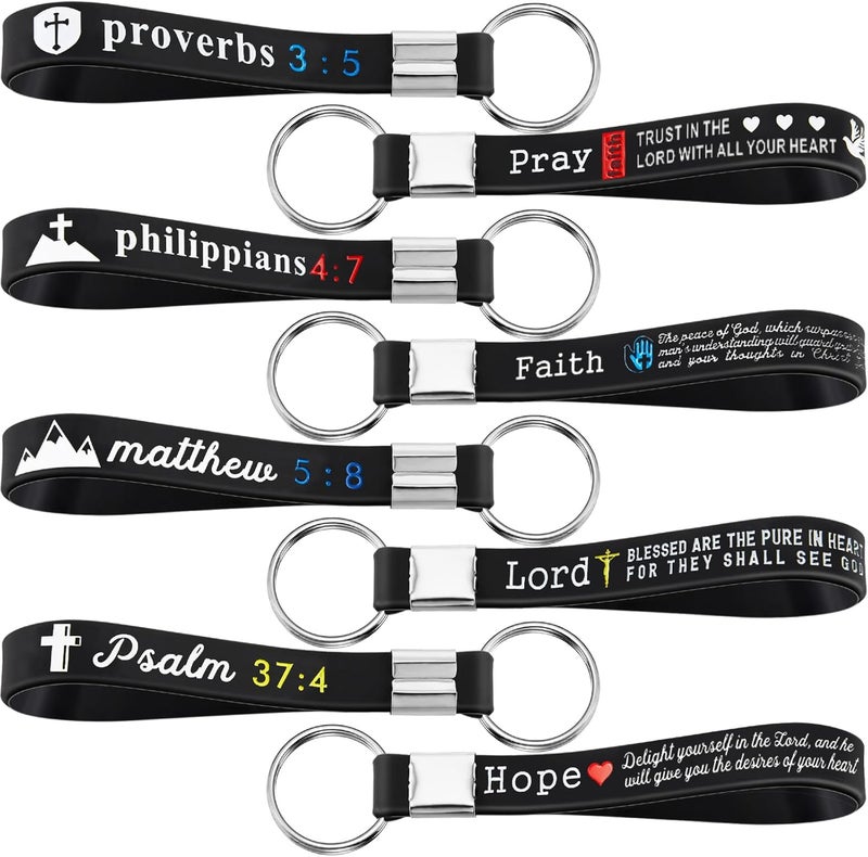 Sureio Christian Bible Keychains with Inspirational Verses - 24 Pcs Set - Image 1