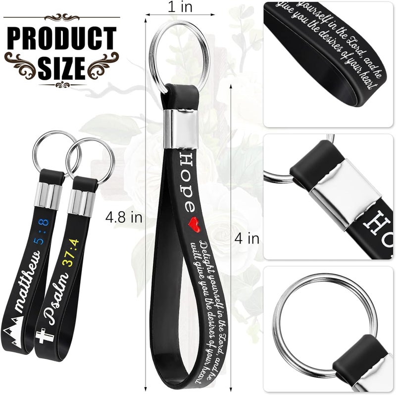 Sureio Christian Bible Keychains with Inspirational Verses - 24 Pcs Set - Image 2