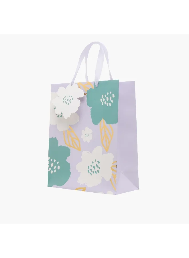 Findz Findz Leaf Print Paper Gift Bag - Large
