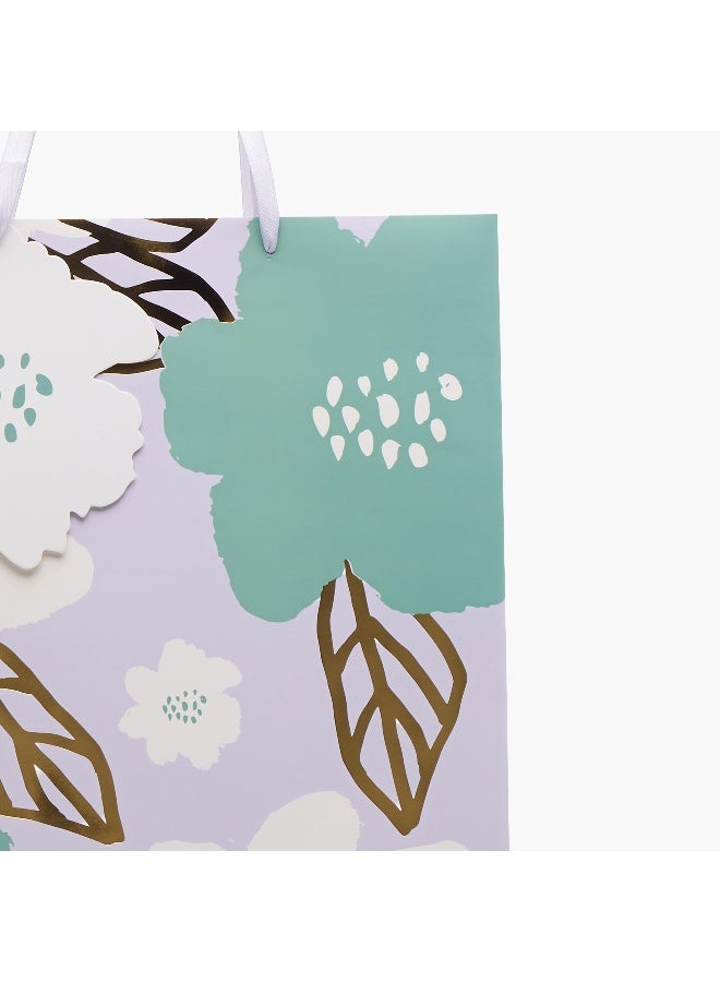 Findz Leaf Print Paper Gift Bag - Large - Image 3