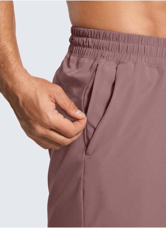 CRZ YOGA Men's Linerless Workout Shorts - 7'' Quick Dry for Running Sports Athletic Gym with Pockets Mauve Medium  - Image 5