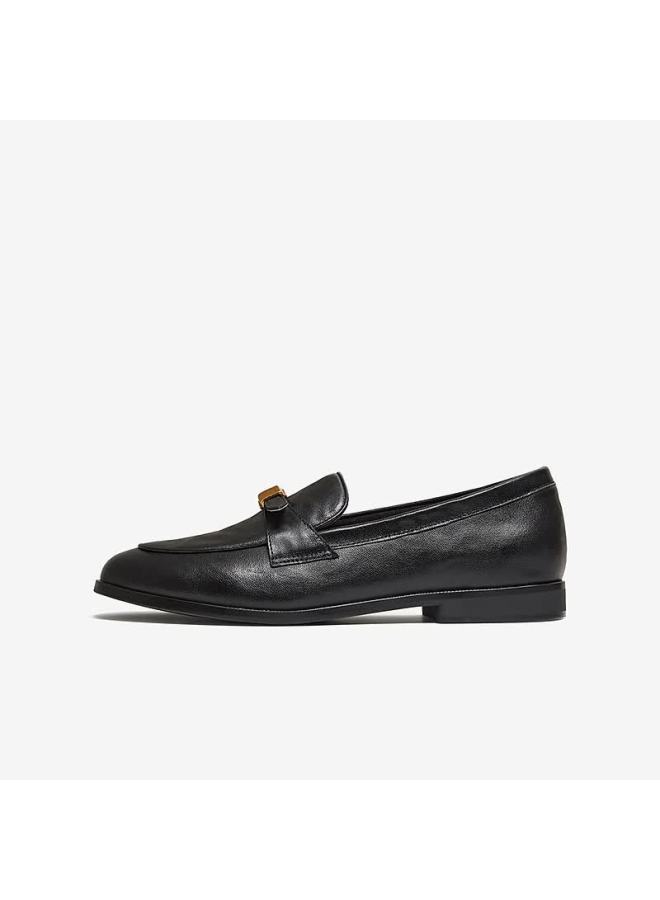 Basto 26 Spring British Ultra-soft Lambskin Loafers Women Single Shoes Uxs01aa6 Black 35 - Image 1