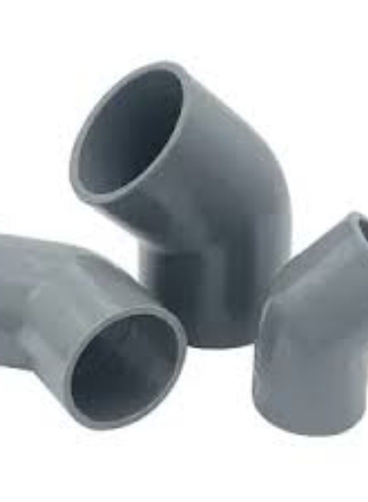 KNP 45-Degree PVC Pipe Fitting with a 1-inch diameter is used to make a 45-degree bend in a PVC piping system. - Image 3