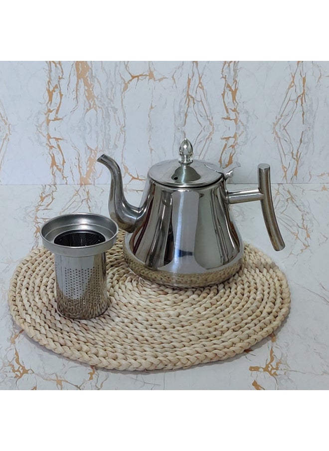 Generic - Thickened Stainless Steel Casper Pot With Strainer Teapot Cold Kettle Household Kettle Restaurant Restaurant Special Wholesale-Capacity:1.8L(48 PCs/box) - Image 1