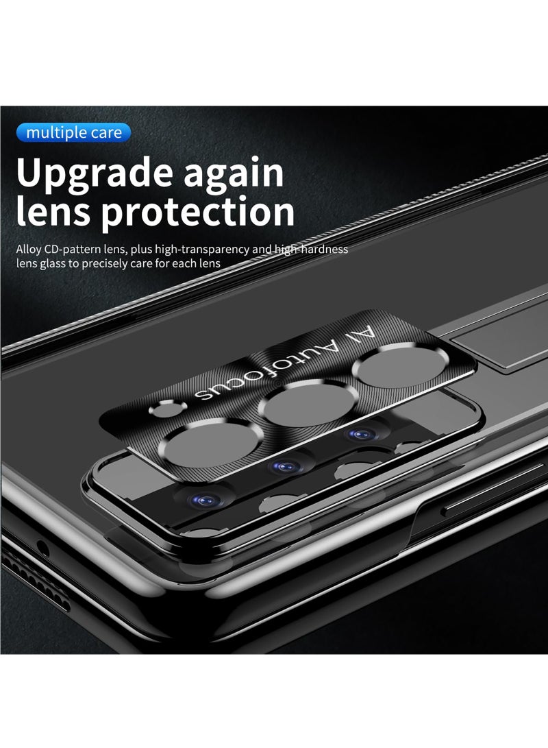 Beauenty Full Body Cover for Samsung Galaxy Z Fold 5, with Fold Edition Pen and Pen Holder Accessorise, Built-in Screen Protector, Replacement hinge, and Foldable Kickstand Z Fold5 5G Mobile Back Cover Black - Image 4