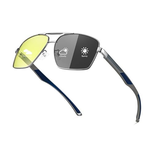 FEISEDY Polarized Photochromic Sunglasses for Men Women Day Night Driving Safety Glasses B4144 - Image 1