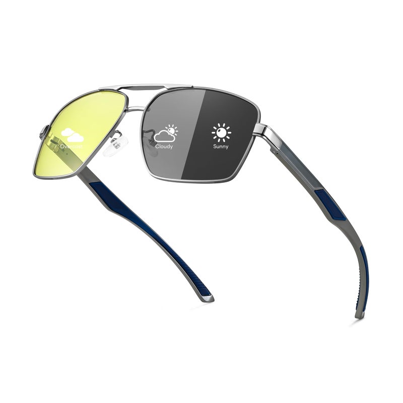 FEISEDY Polarized Photochromic Sunglasses for Men Women Day Night Driving Safety Glasses B4144 - Image 2