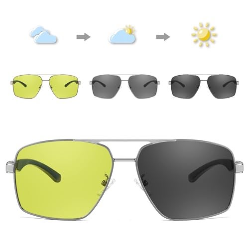 FEISEDY Polarized Photochromic Sunglasses for Men Women Day Night Driving Safety Glasses B4144 - Image 3