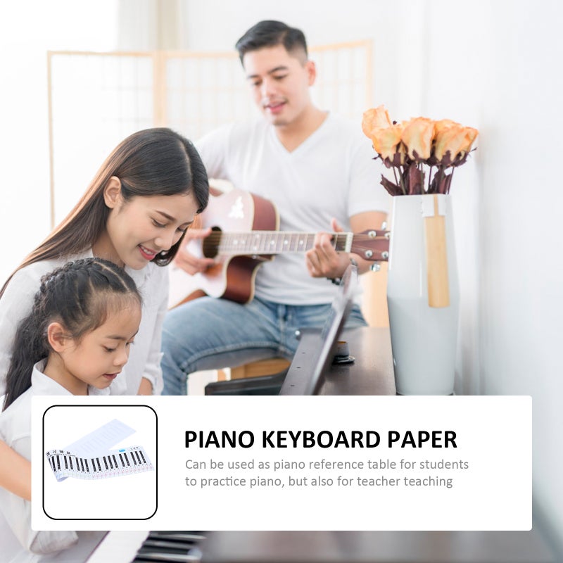 1Pc Portable 88 Key Piano Keyboard Practice Comparison Chart - Image 3