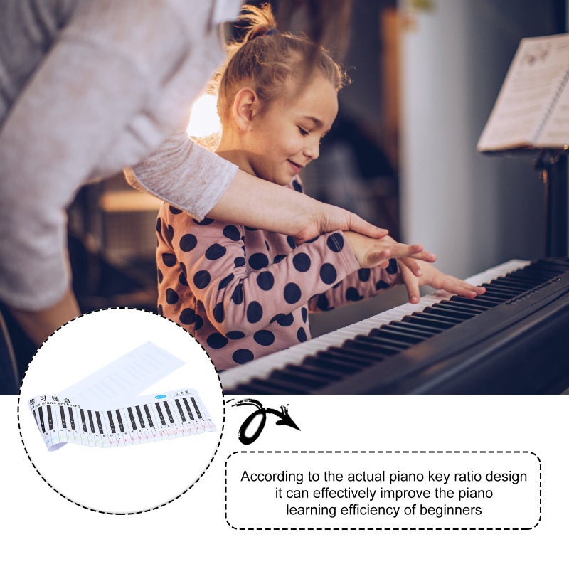 1Pc Portable 88 Key Piano Keyboard Practice Comparison Chart - Image 4