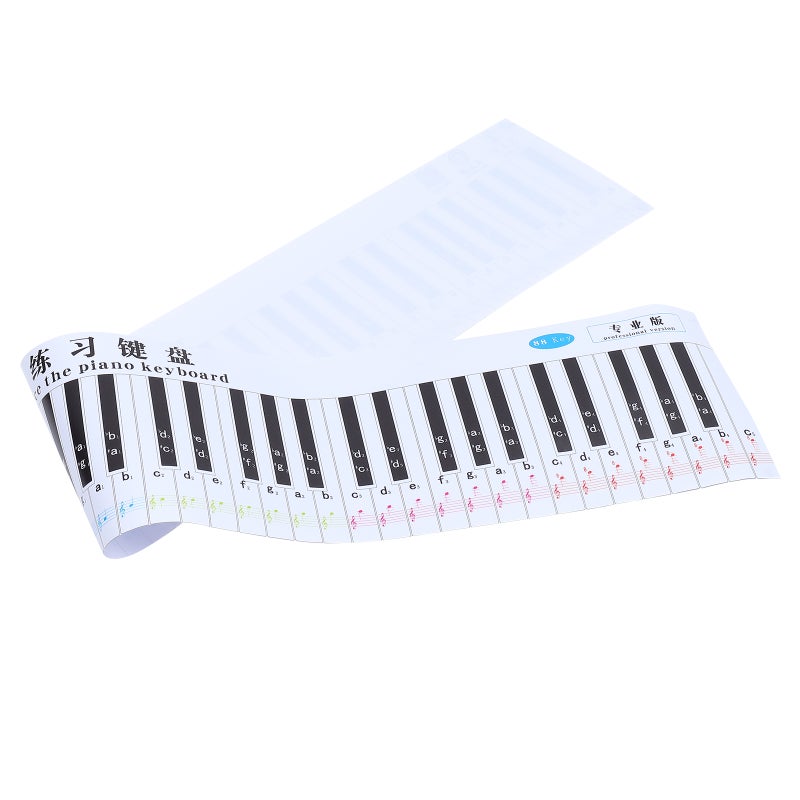 1Pc Portable 88 Key Piano Keyboard Practice Comparison Chart - Image 1