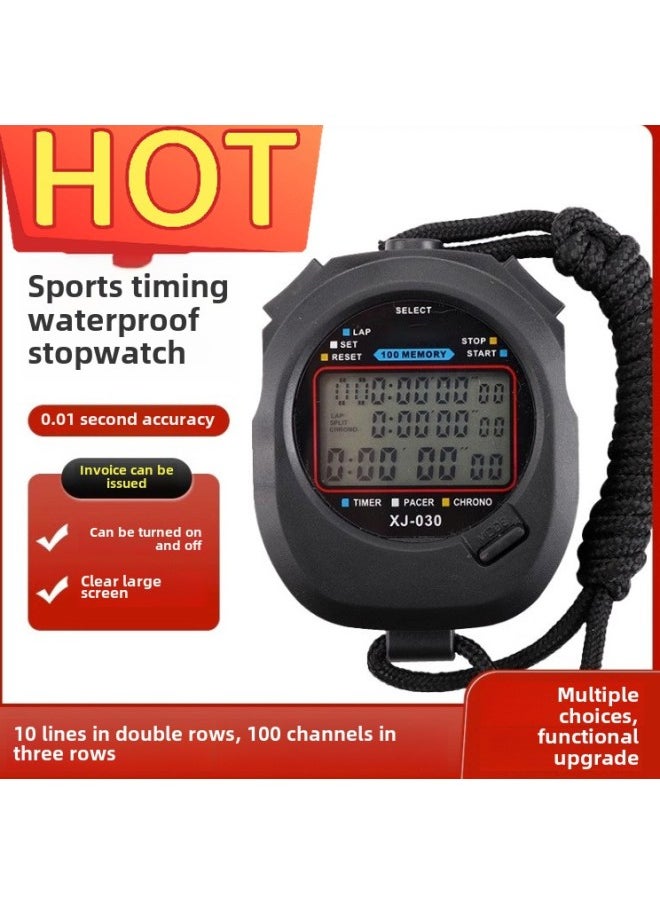 Generic - Electronic Stopwatch Timer Race Special Running Training Track And Field Swimming Countdown Referee Three Rows 30 Lanes-Display Accuracy:Sw8-2010 [2 Rows Of 10 Channels) Function Upgraded Version - Image 1