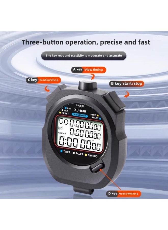 Generic - Electronic Stopwatch Timer Race Special Running Training Track And Field Swimming Countdown Referee Three Rows 30 Lanes-Display Accuracy:Sw8-2010 [2 Rows Of 10 Channels) Function Upgraded Version - Image 1