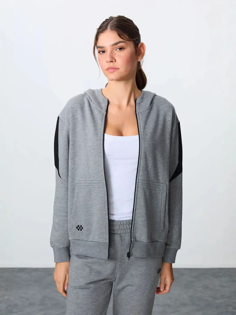 تومي لايف TOMMY Oversized Hooded Zip Sweatshirt And Pants Set