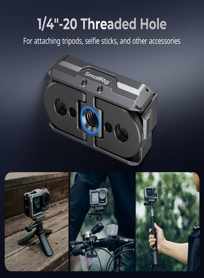 SMALLRIG Magnetic Mount Adapter for DJI OSMO 360 / Action 5/4 / 3 - Quick-Release Aluminum Base with 1/4" Thread & Foldable Connector for Tripods, Selfie Sticks, Vlogging Accessories - 3662B - Image 4