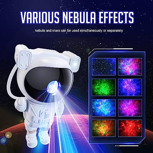 Desidiya Combo OF Astronaut Galaxy Projector Night Light & Moon Crystal Ball LED Light Space Lamp for Kids’ Bedroom, Gaming Room, Home & Party Decor, Adjustable Head Light for Home & Office Decoration - Image 2